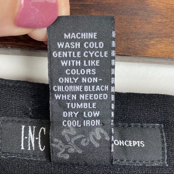 Inc Black Straight Pencil Skirt Women's 8 Back Zipper Lined - Picture 7 of 7